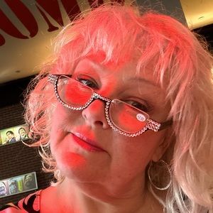 Blinged out Diamond sparkle rhinestone reading glasses. Great cheaters.